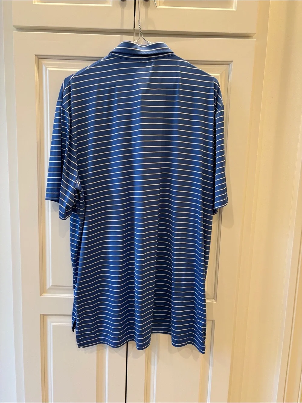 Ralph Lauren Blue and White Striped Polo